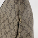 GUCCI GG Supreme Tragetasche PVC Beige Silber 211137 Auth bs30938-4