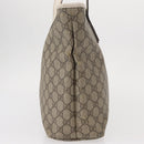GUCCI GG Supreme Tragetasche PVC Beige Silber 211137 Auth bs30938-5