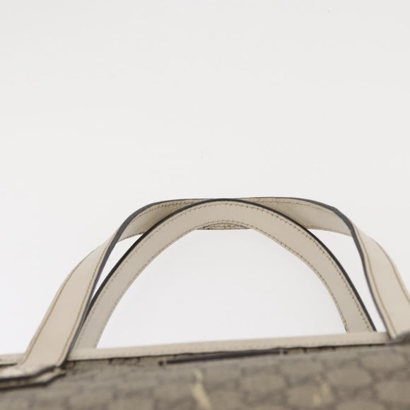 GUCCI GG Supreme Tragetasche PVC Beige Silber 211137 Auth bs30938