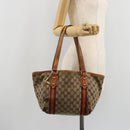 GUCCI GG Canvas Sherry Line Tote Bag Beige Goud 137396 Auth bs30941-26