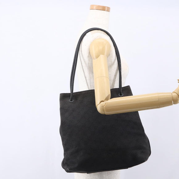 GUCCI GG Canvas Tote Bag Black 101341 Auth bs30942