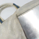 GUCCI GG Canvas Sherry Line Tote Bag Silver 131228 Auth bs30945-14