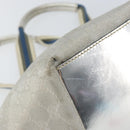 GUCCI GG Canvas Sherry Line Tote Bag Silver 131228 Auth bs30945-16