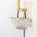 GUCCI GG Canvas Sherry Line Tote Bag Silver 131228 Auth bs30945-23