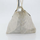 GUCCI GG Canvas Sherry Line Tote Bag Silver 131228 Auth bs30945-4