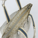 GUCCI GG Canvas Sherry Line Tote Bag Silver 131228 Auth bs30945-6