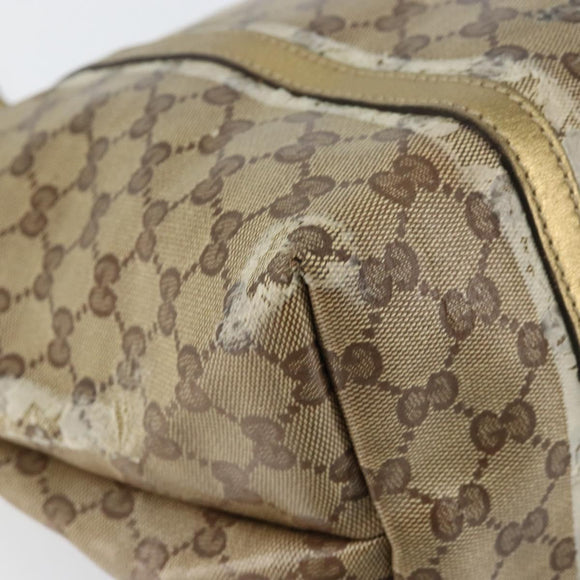 GUCCI GG Crystal Tote Bag Coated Canvas Pink Gold 197953 Auth bs30946