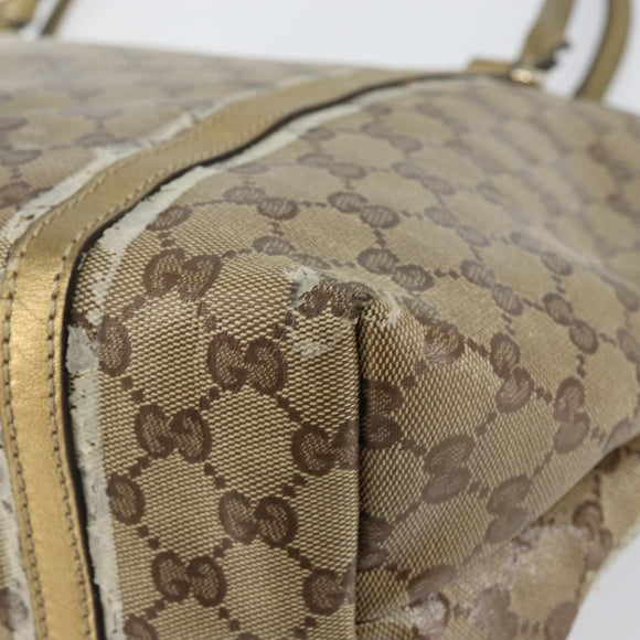 GUCCI GG Crystal Tote Bag Coated Canvas Pink Gold 197953 Auth bs30946