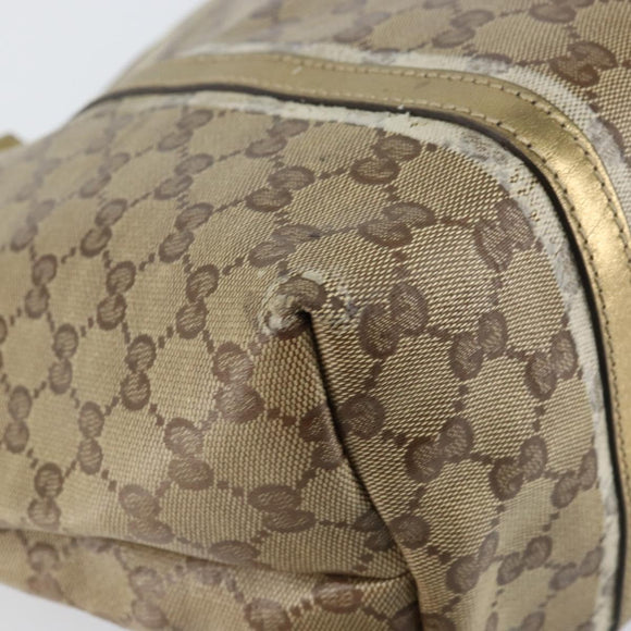 GUCCI GG Crystal Tote Bag Coated Canvas Pink Gold 197953 Auth bs30946