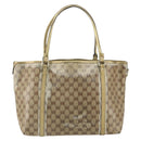 GUCCI GG Crystal Tote Bag Coated Canvas Pink Gold 197953 Auth bs30946-3