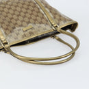 GUCCI GG Crystal Tote Bag Coated Canvas Pink Gold 197953 Auth bs30946-7
