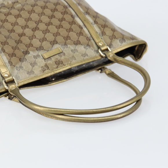 GUCCI GG Crystal Tote Bag Coated Canvas Pink Gold 197953 Auth bs30946