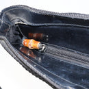 GUCCI Bamboo Hand Bag Canvas 2way Black Silver 002 2058 0439 5 Auth bs30947-17