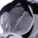 GUCCI Bamboo Hand Bag Nylon Black Silver 000 1956 0531 Auth bs30948-21