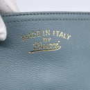GUCCI Bamboo Hand Bag Leather 2way Blue Silver 336032 Auth bs30949-18