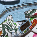 GUCCI Bamboo Hand Bag Leather 2way Blue Silver 336032 Auth bs30949-19