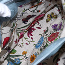 GUCCI Bamboo Hand Bag Leather 2way Blue Silver 336032 Auth bs30949-24