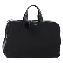 GUCCI Boston Bag Nylon Black Silver 010 1553 0301 Auth bs30950