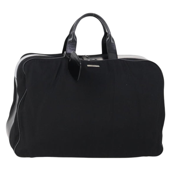 GUCCI Boston Bag Nylon Black Silver 010 1553 0301 Auth bs30950