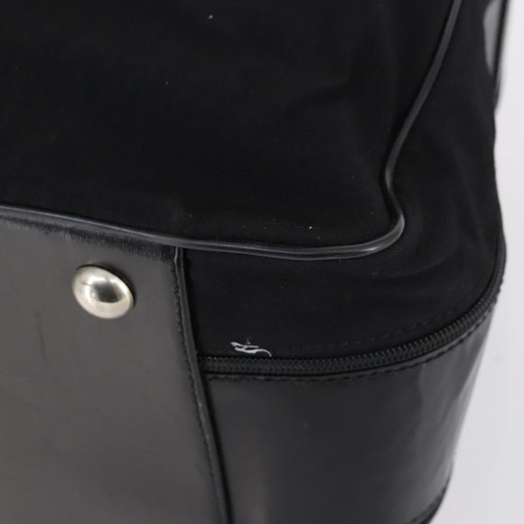 GUCCI Boston Bag Nylon Black Silver 010 1553 0301 Auth bs30950