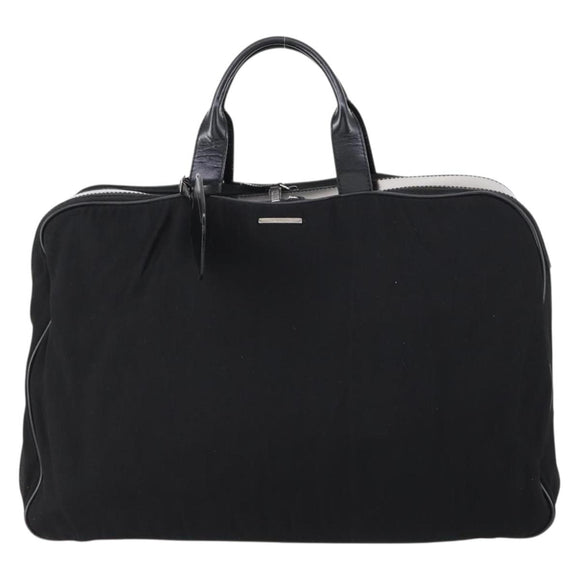 GUCCI Boston Bag Nylon Black Silver 010 1553 0301 Auth bs30950