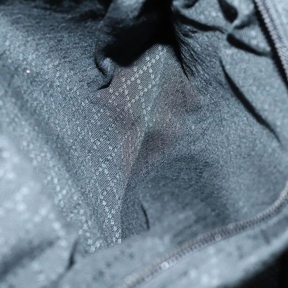 GUCCI Boston Bag Nylon Black Silver 010 1553 0301 Auth bs30950