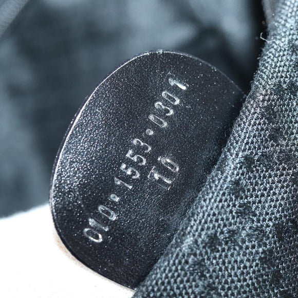 GUCCI Boston Bag Nylon Black Silver 010 1553 0301 Auth bs30950