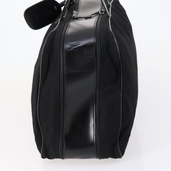 GUCCI Boston Bag Nylon Black Silver 010 1553 0301 Auth bs30950