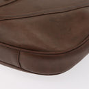 GUCCI Shoulder Bag Leather Brown Gold Auth bs30951-15