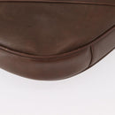 GUCCI Shoulder Bag Leather Brown Gold Auth bs30951-16