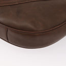 GUCCI Shoulder Bag Leather Brown Gold Auth bs30951-17