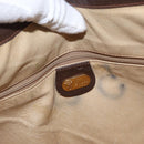 GUCCI Shoulder Bag Leather Brown Gold Auth bs30951-10