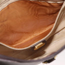 GUCCI Shoulder Bag Leather Brown Gold Auth bs30951-21