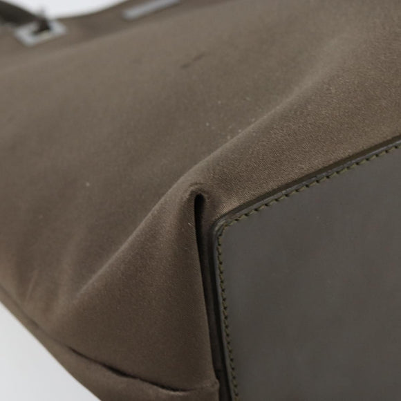 GUCCI Tote Bag Satin Brown Silver 002 1098 Auth bs30953