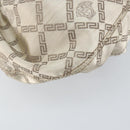 VERSACE Chain Shoulder Bag Canvas Champagne Gold Auth bs30954-14