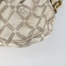 VERSACE Chain Shoulder Bag Canvas Champagne Gold Auth bs30954-15