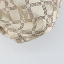 VERSACE Chain Shoulder Bag Canvas Champagne Gold Auth bs30954-16