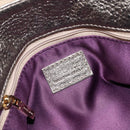 VERSACE Chain Shoulder Bag Canvas Champagne Gold Auth bs30954-18