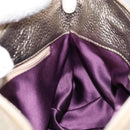 VERSACE Chain Shoulder Bag Canvas Champagne Gold Auth bs30954-19