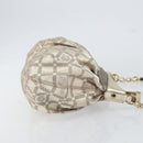 VERSACE Chain Shoulder Bag Canvas Champagne Gold Auth bs30954-3