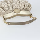 VERSACE Chain Shoulder Bag Canvas Champagne Gold Auth bs30954-7