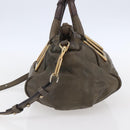 Chloe Etel Hand Bag Leather 2way Beige Gold Auth bs30955-4