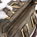 Chloe Etel Hand Bag Leather 2way Beige Gold Auth bs30955-6