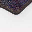 Christian Louboutin Studs Chain Shoulder Bag Canvas Pink Auth bs30956-14