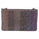 Christian Louboutin Studs Chain Shoulder Bag Canvas Pink Auth bs30956-13