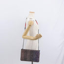 Christian Louboutin Studs Chain Shoulder Bag Canvas Pink Auth bs30956-20