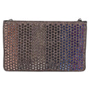 Christian Louboutin Studs Chain Shoulder Bag Canvas Pink Auth bs30956-2