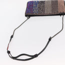 Christian Louboutin Studs Chain Shoulder Bag Canvas Pink Auth bs30956-7