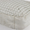 BOTTEGA VENETA INTRECCIATO Shoulder Bag Leather White Silver Auth bs30958-12