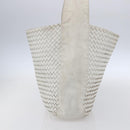 BOTTEGA VENETA INTRECCIATO Shoulder Bag Leather White Silver Auth bs30958-4